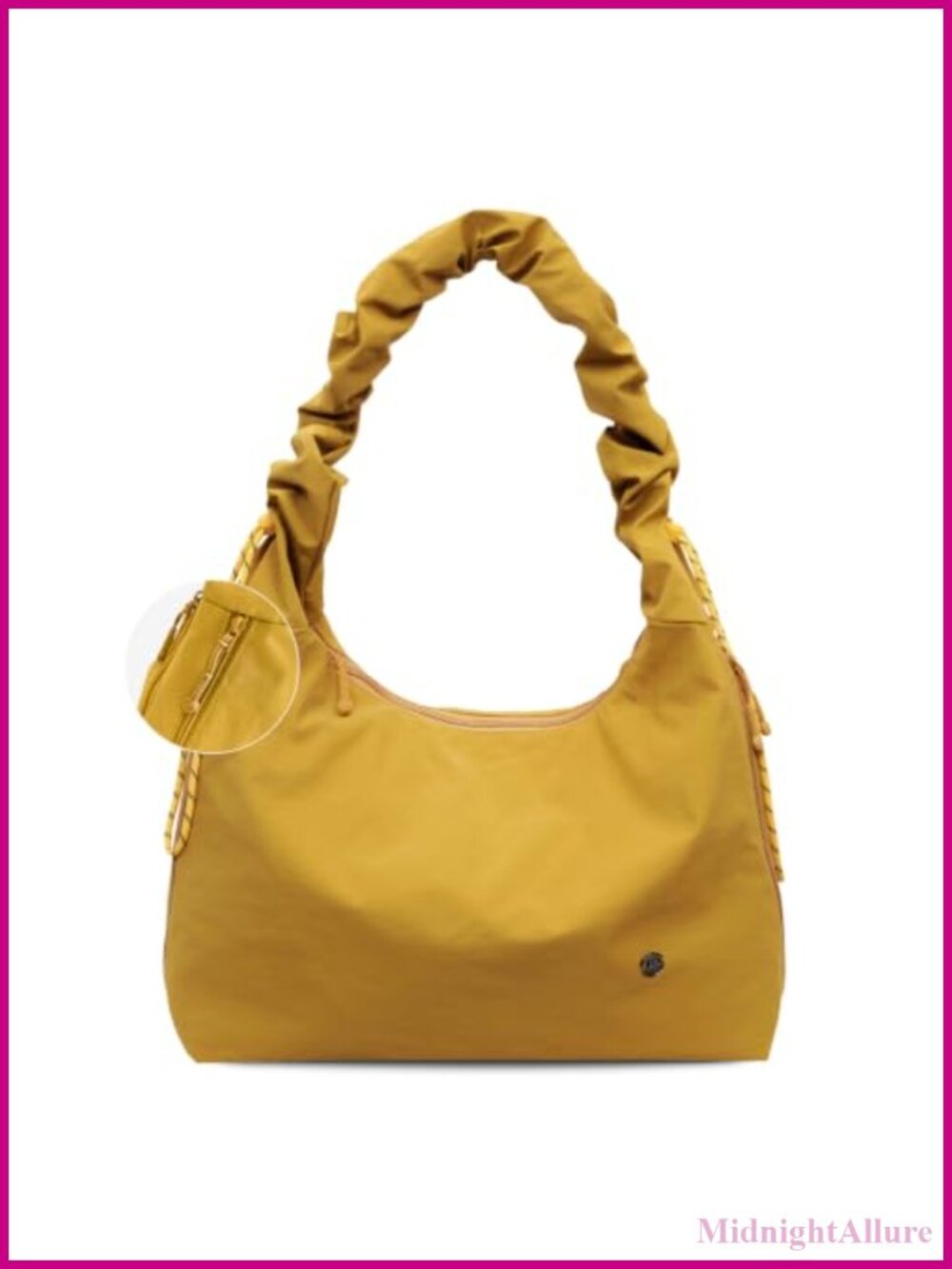 Slouchy Nylon Hobo Bag Large Crossbody Shoulder Bag Adjustable Strap